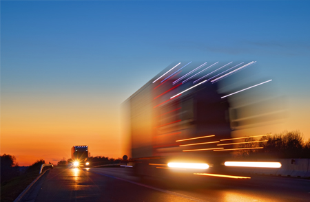 Trucks on highway